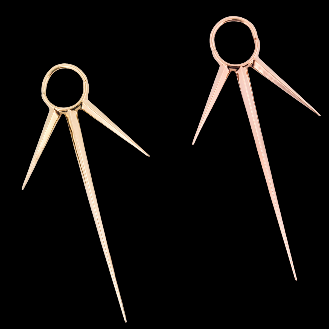 Extra Long Spike Septum Piercing - Gold Options