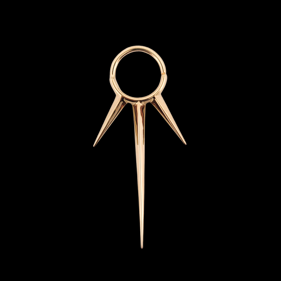 Long Spike Septum Piercing - Gold Options