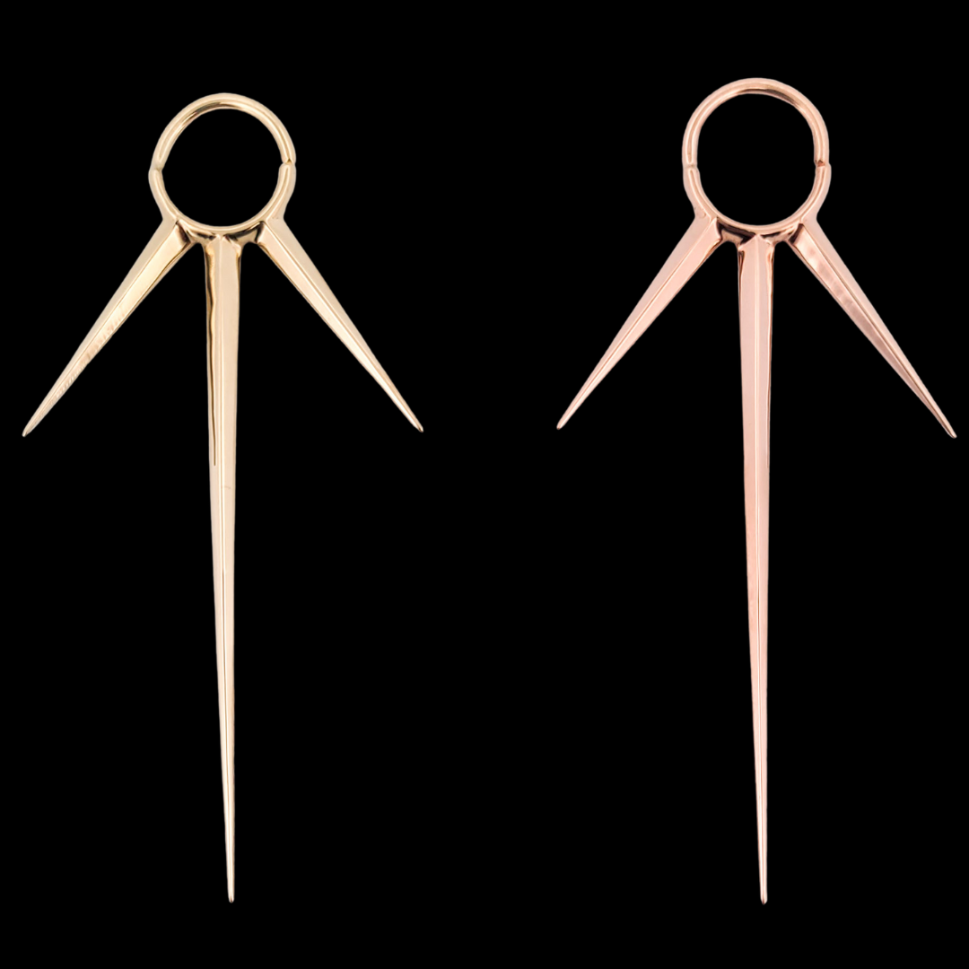 Extra Long Spike Septum Piercing - Gold Options