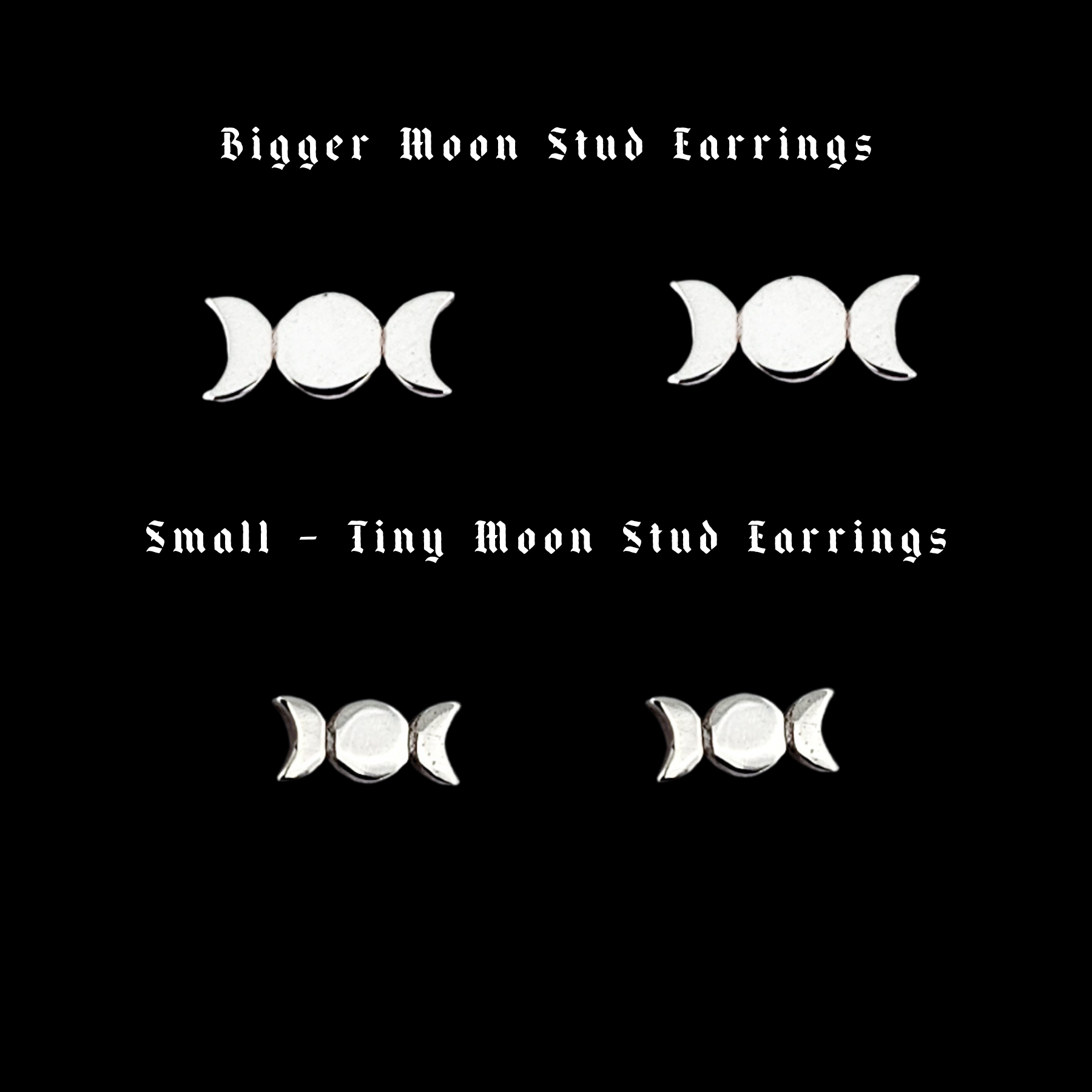 Bigger Moon Phase Earrings - Inchoo Bijoux