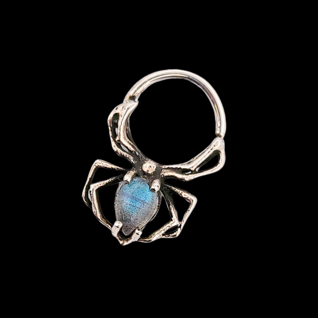 Labradorite Spider Septum Piercing - Inchoo Bijoux