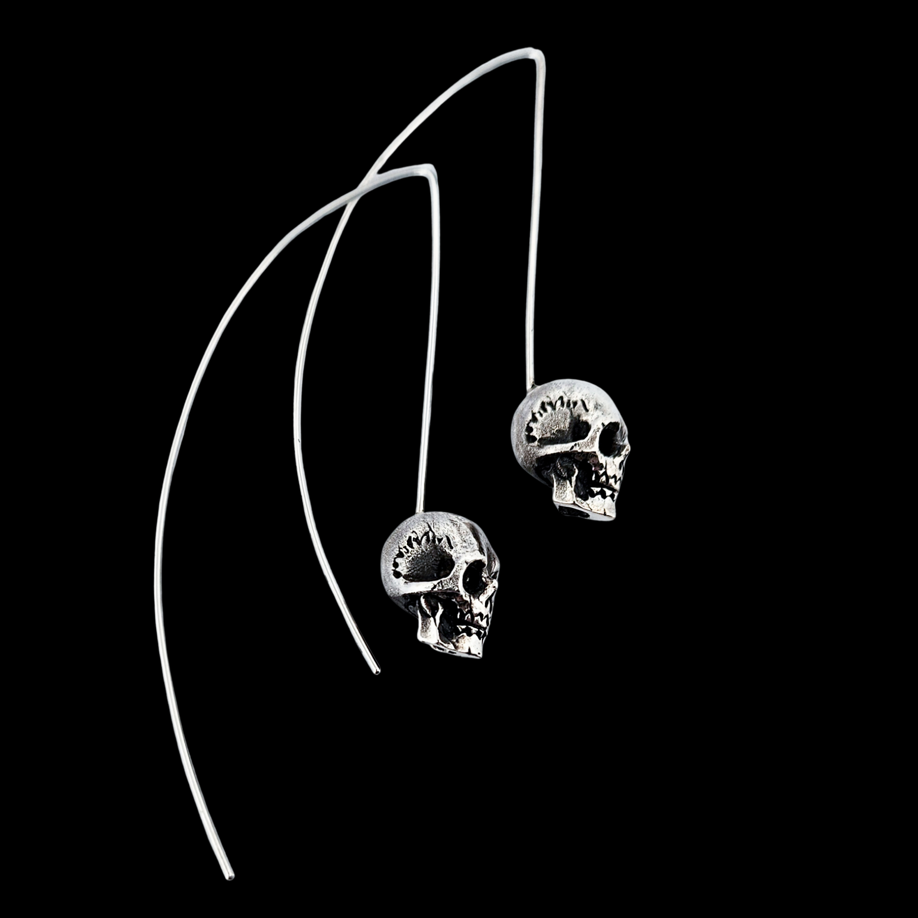 Skull Drop Earrings - Inchoo Bijoux