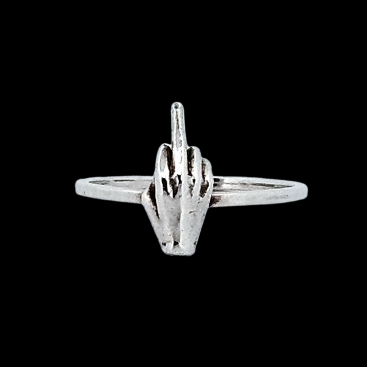 Fuck You Ring Middle Finger Sterling Silver – The Goth Shop Fuck You Ring Middle Finger Sterling Silver – The Goth Shop