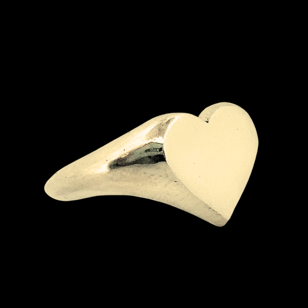 Heart Signet Ring Band - Gold Options - Inchoo Bijoux