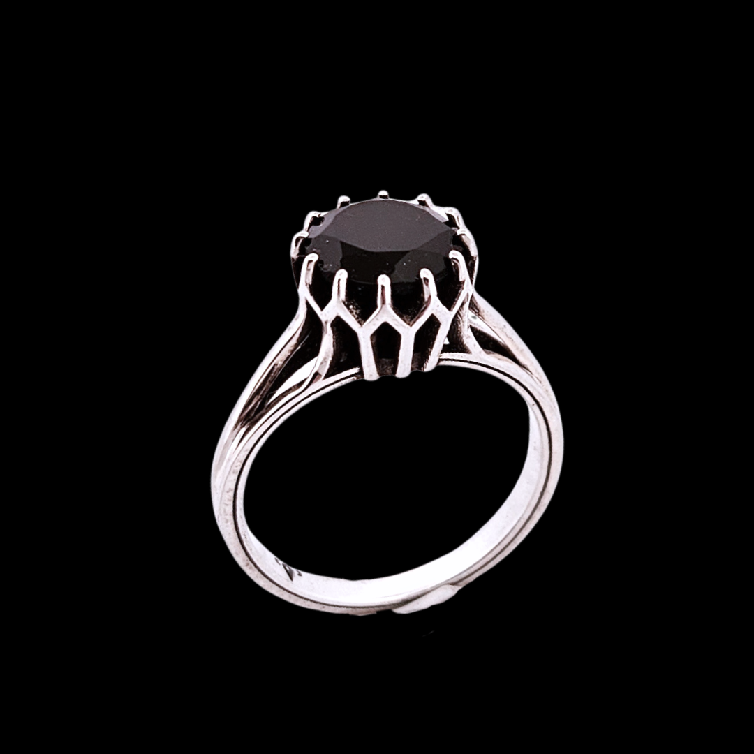 Veneration Ring - Sterling Silver and Onyx