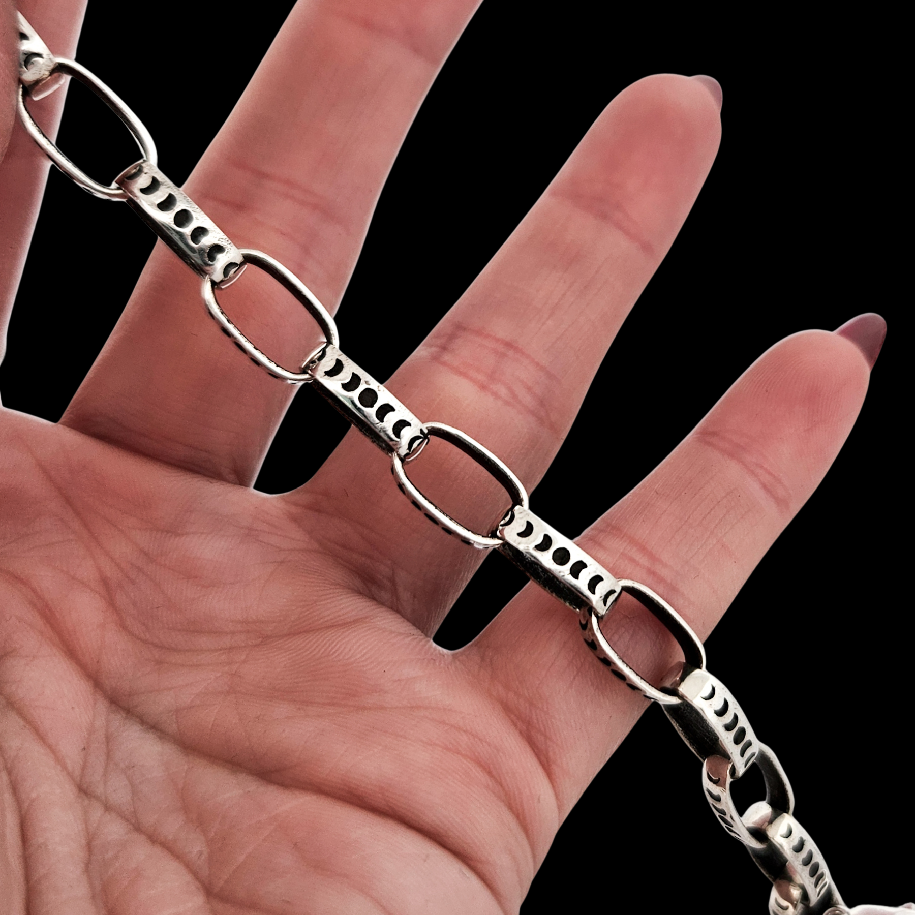 Moon Phase Delicate Light Silver Bracelet - Inchoo Bijoux
