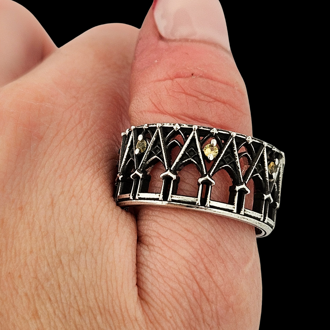 Mystic Ring Band - Yellow Sapphires - Inchoo Bijoux