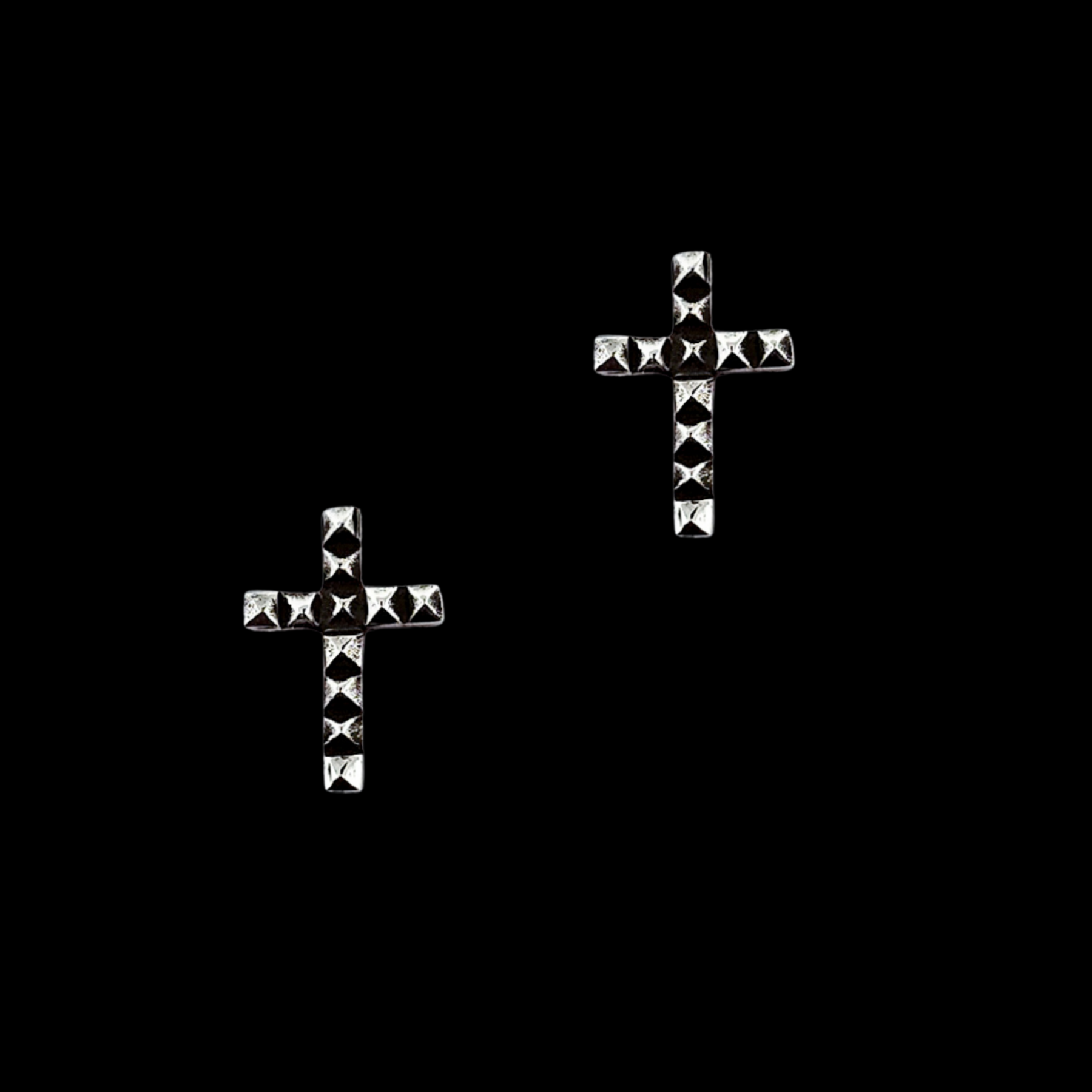 Tiny Studded Cross Earrings - Inchoo Bijoux