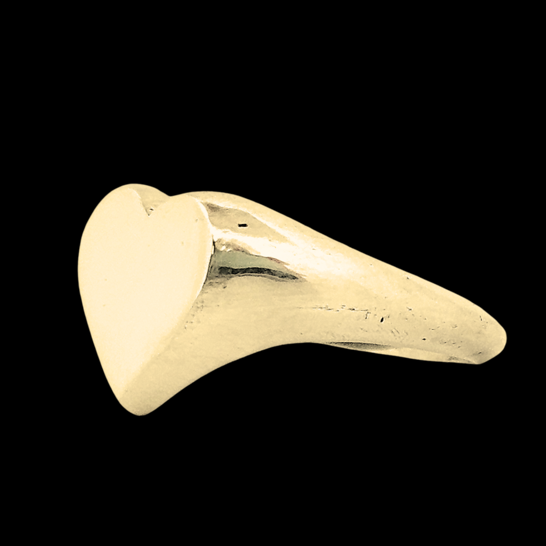 Heart Signet Ring Band - Gold Options - Inchoo Bijoux