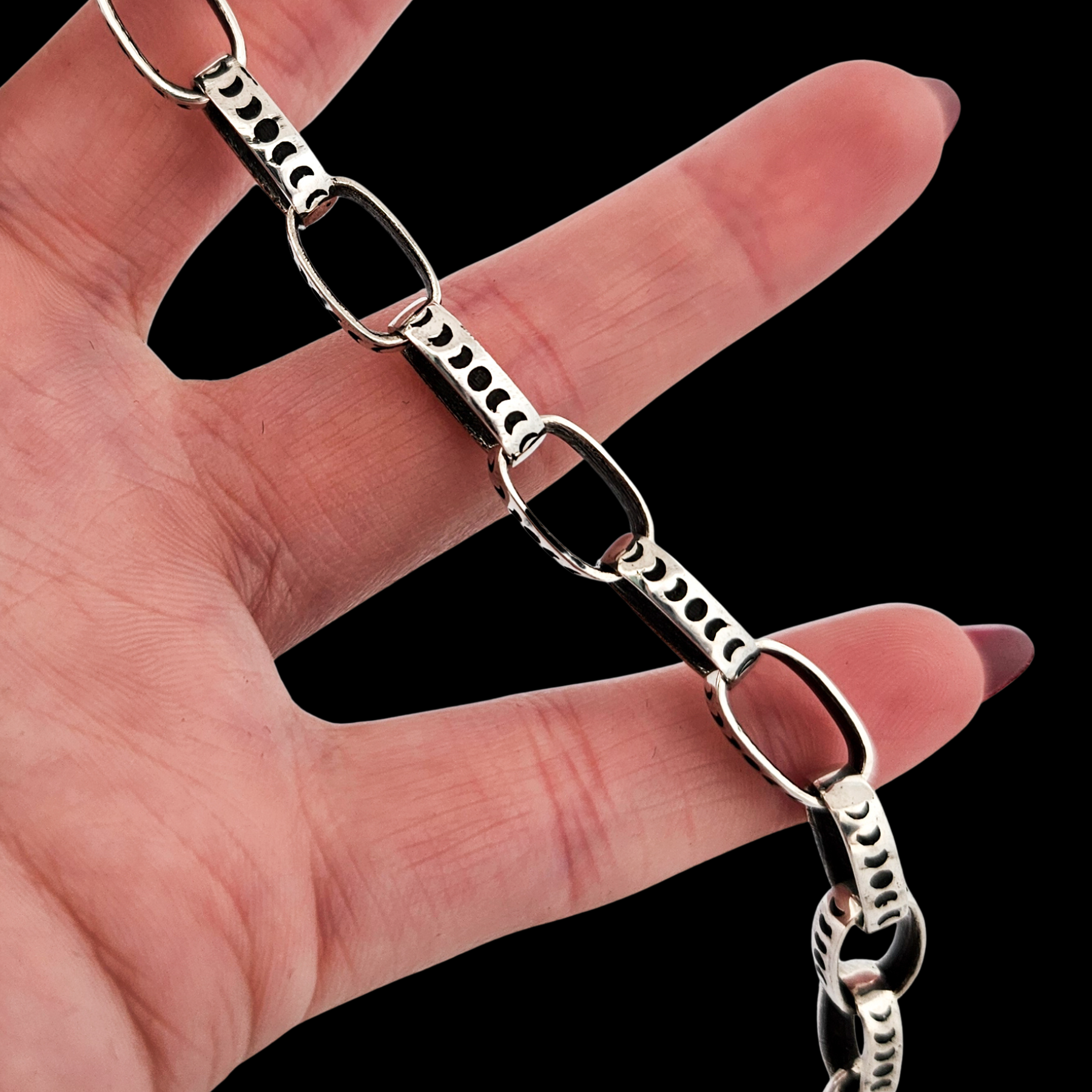 Moon Phase Delicate Light Silver Bracelet - Inchoo Bijoux