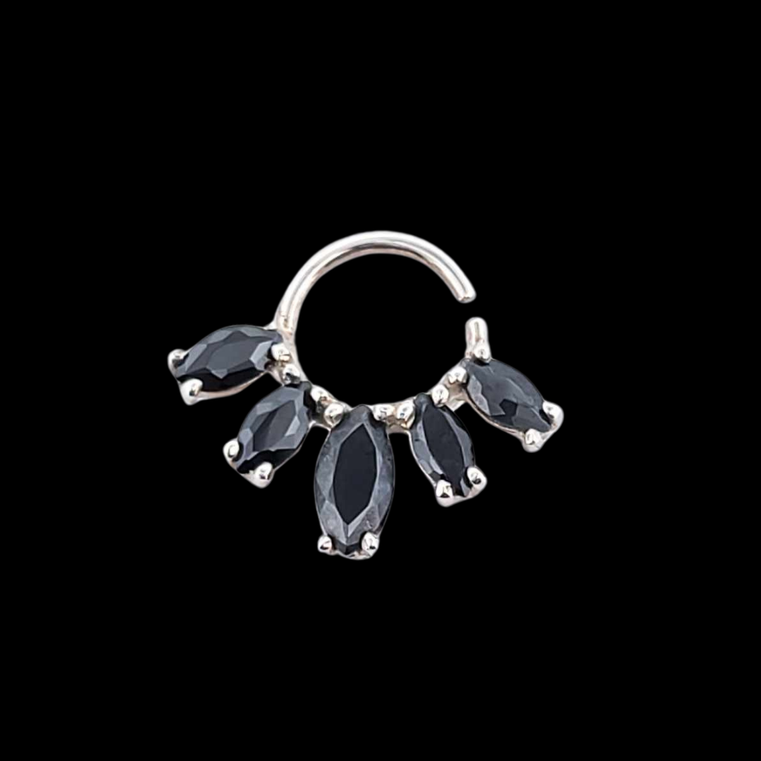 Oversized Black Gem Marquise Septum - Inchoo Bijoux