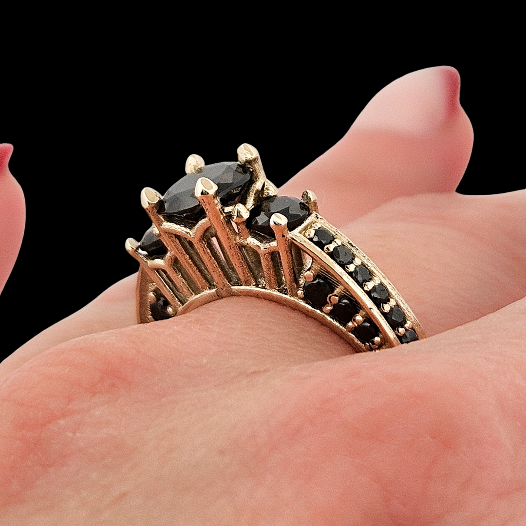 The Altar - Gold and Black Diamond Ring - Inchoo Bijoux