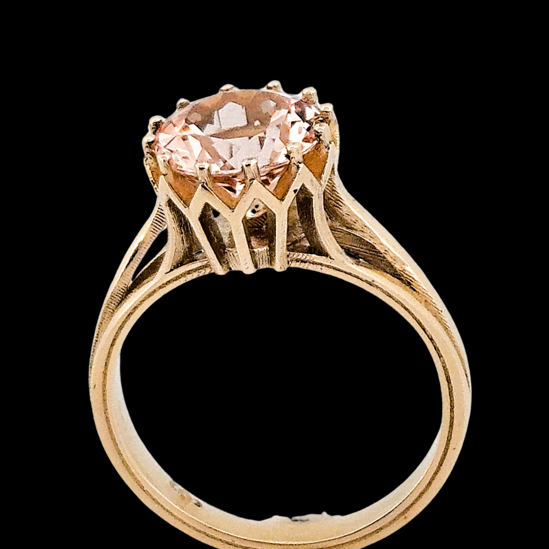 Veneration Ring - Gold and Morganite Engagement Ring - Inchoo Bijoux