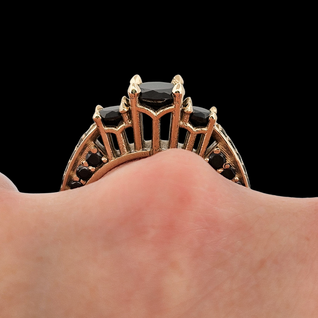 The Altar - Gold and Black Diamond Ring - Inchoo Bijoux