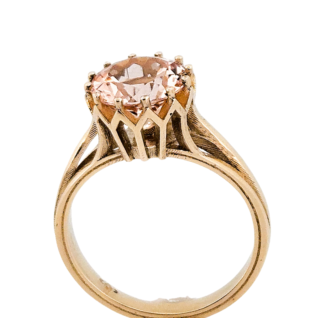 Veneration Ring - Gold and Morganite Engagement Ring - Inchoo Bijoux