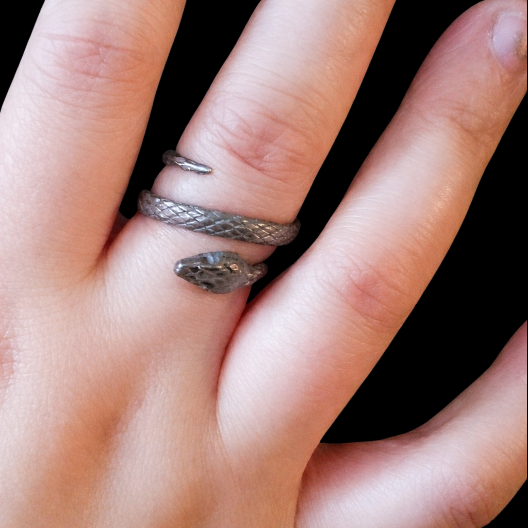 Silver Snake Ring Sterling Silver - Inchoo Bijoux