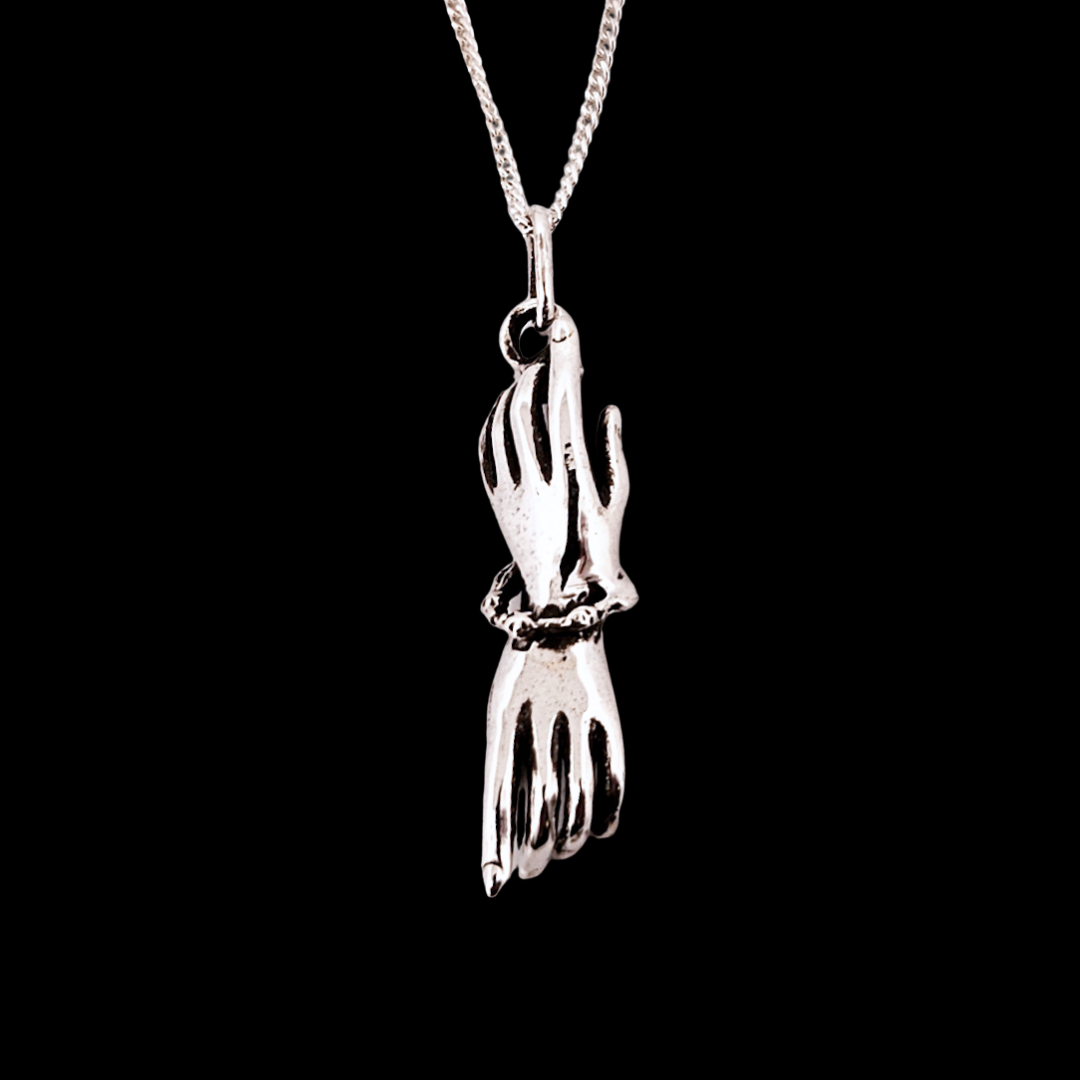 As Above So Below Hand Pendant Sterling Silver