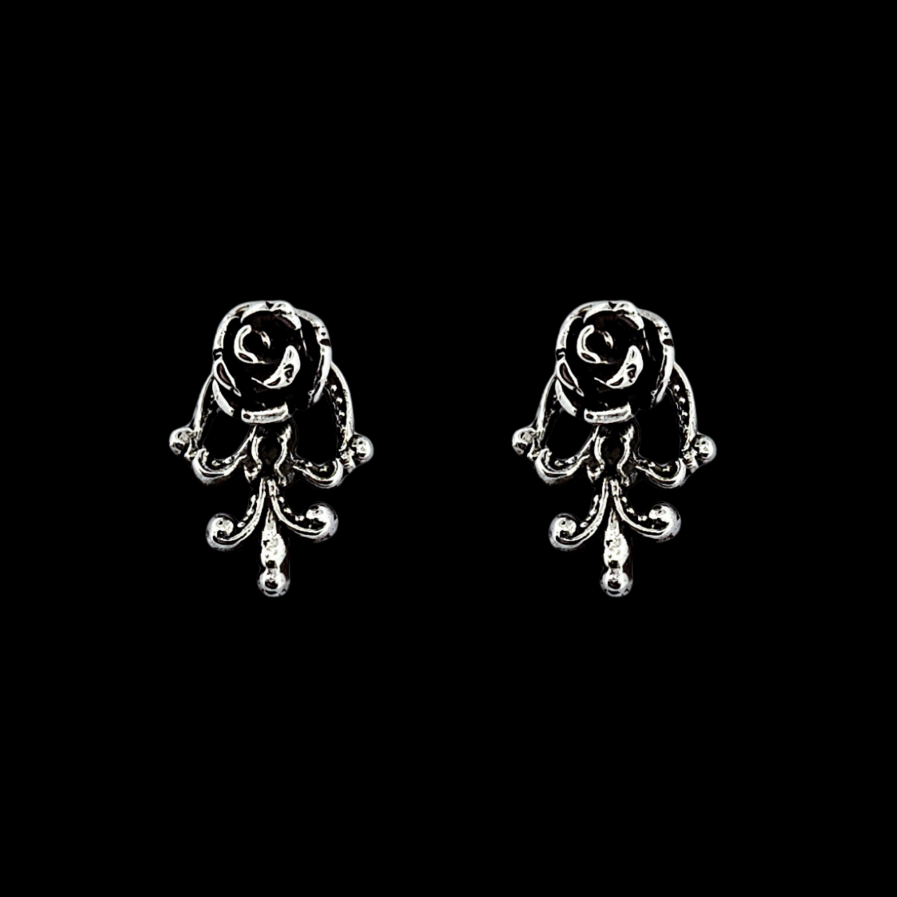 Victorian Rose and Lace Earrings Flower - Inchoo Bijoux