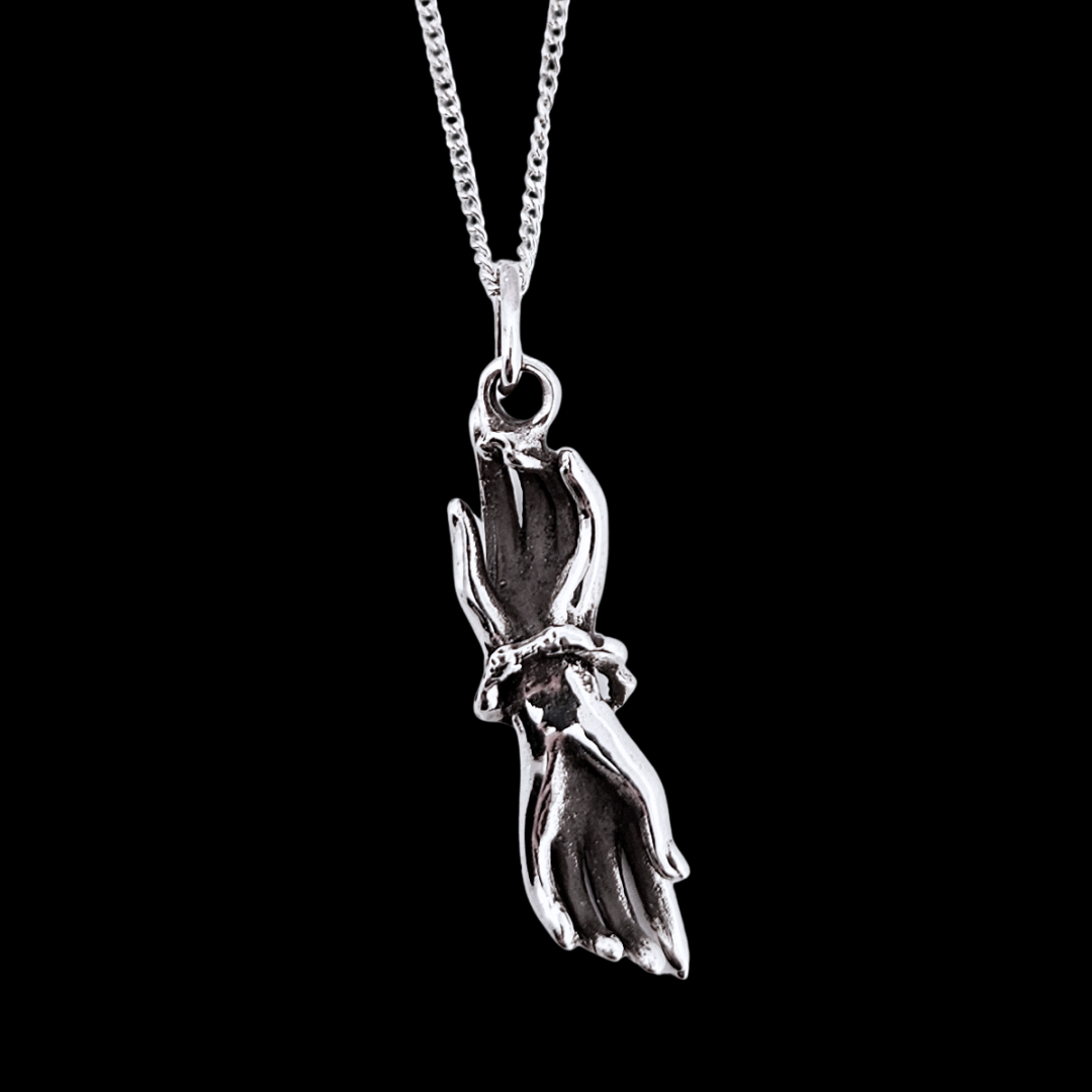 As Above So Below Hand Pendant Sterling Silver