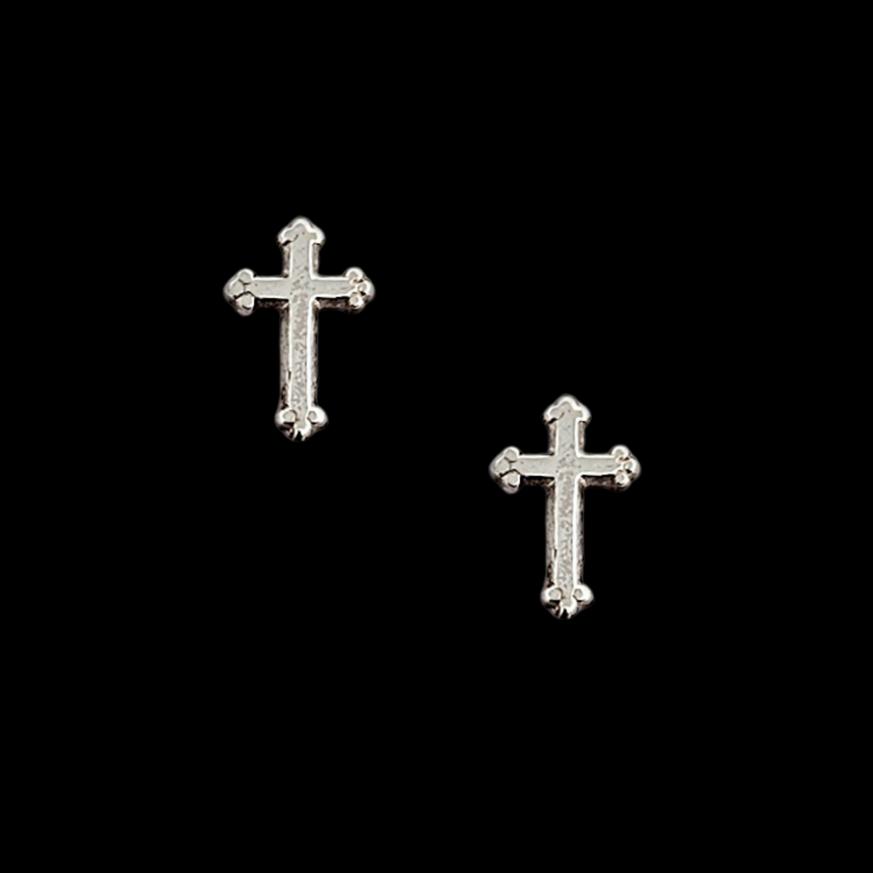 Tiny Trefoil Cross Earrings Sterling Silver - Inchoo Bijoux