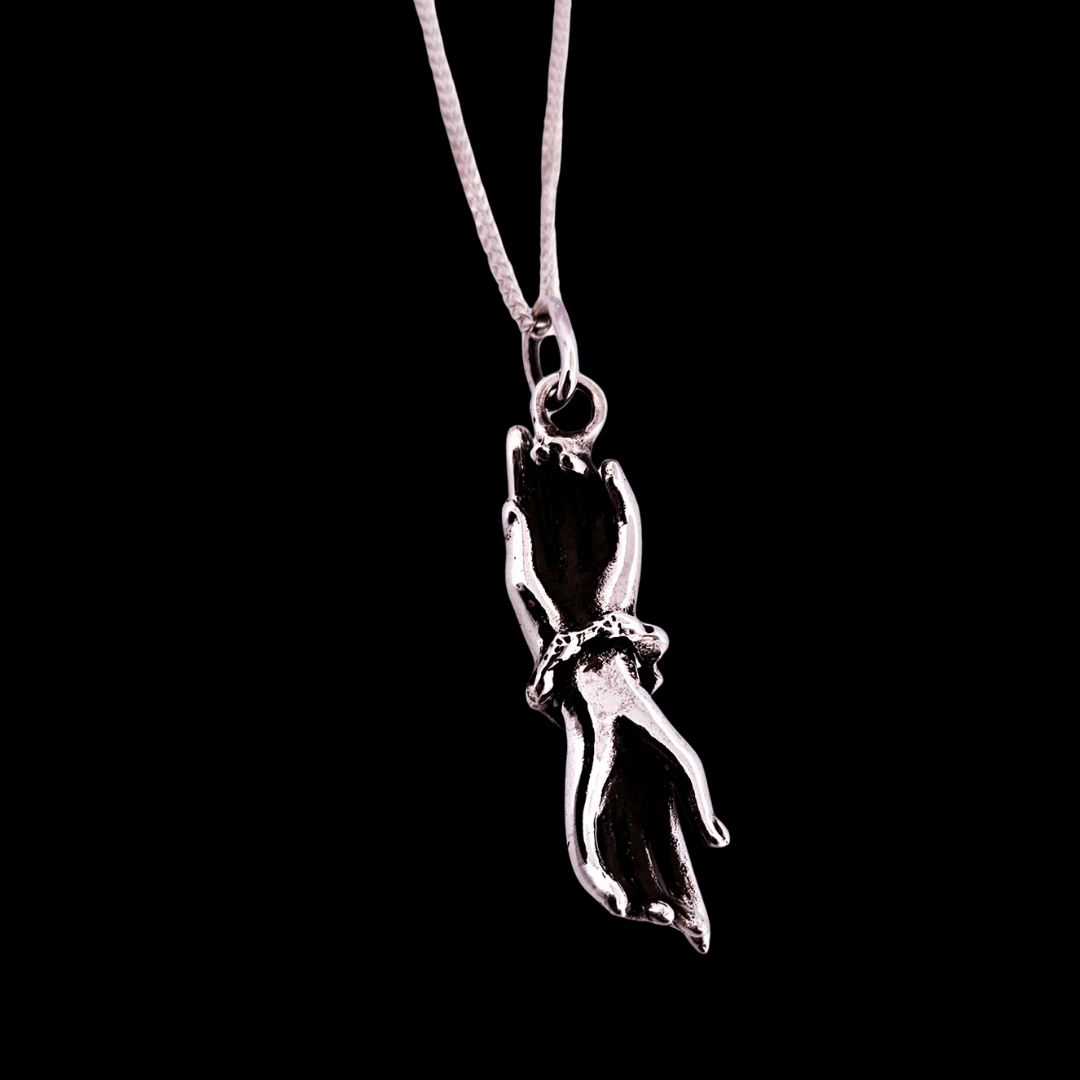 As Above So Below Hand Pendant Sterling Silver