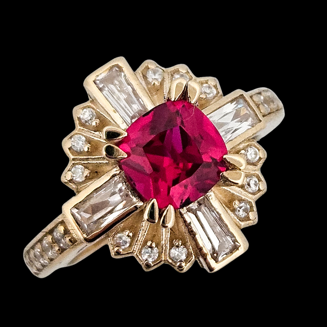 Roaring Ring - Radiant Red and Solid Gold - Inchoo Bijoux