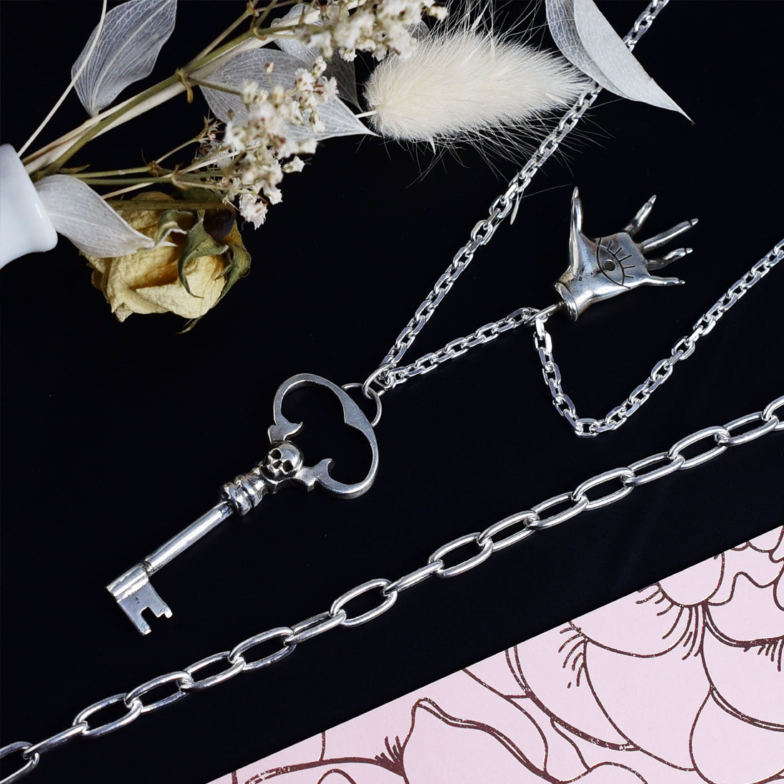 Witchy Palmistry Hand Pendant - Left or Right - Pre Order-Pendant-Inchoo Bijoux-Inchoo Bijoux