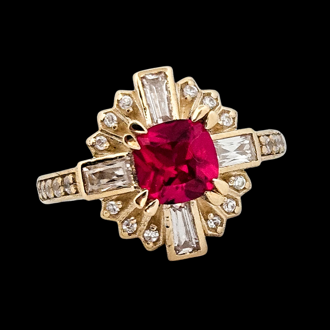 Roaring Ring - Radiant Red and Solid Gold - Inchoo Bijoux