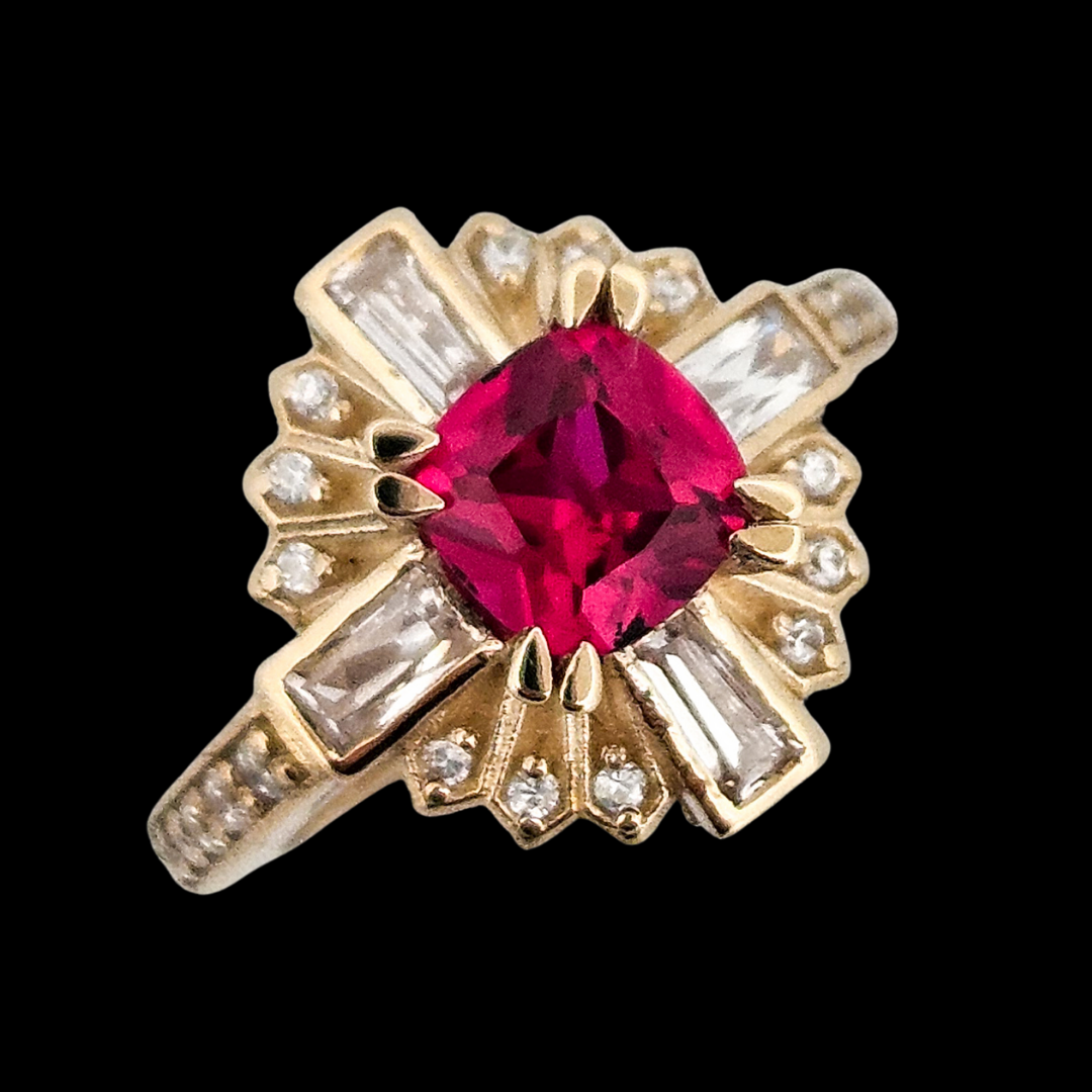 Roaring Ring - Radiant Red and Solid Gold - Inchoo Bijoux