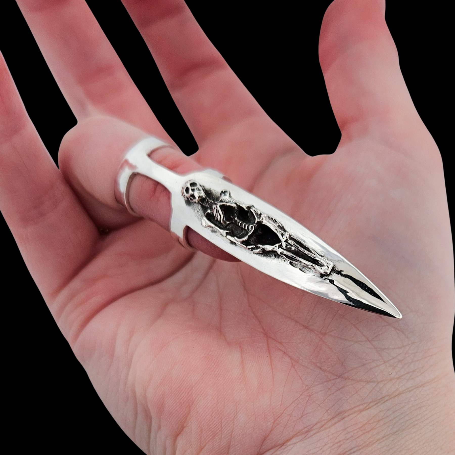 Squeleton X-Long Claw Sterling Silver - Inchoo Bijoux