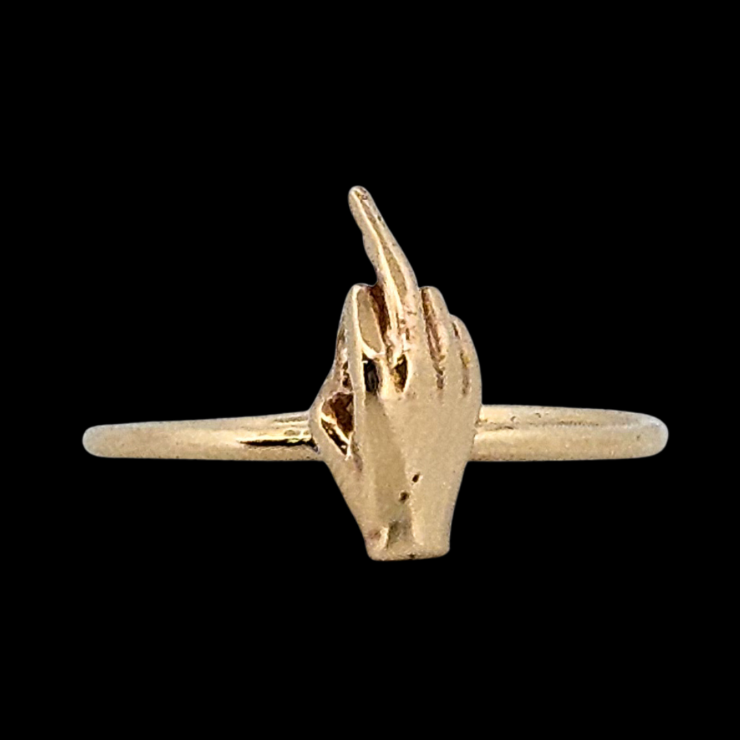 F**K You Ring Middle Finger - Gold Options