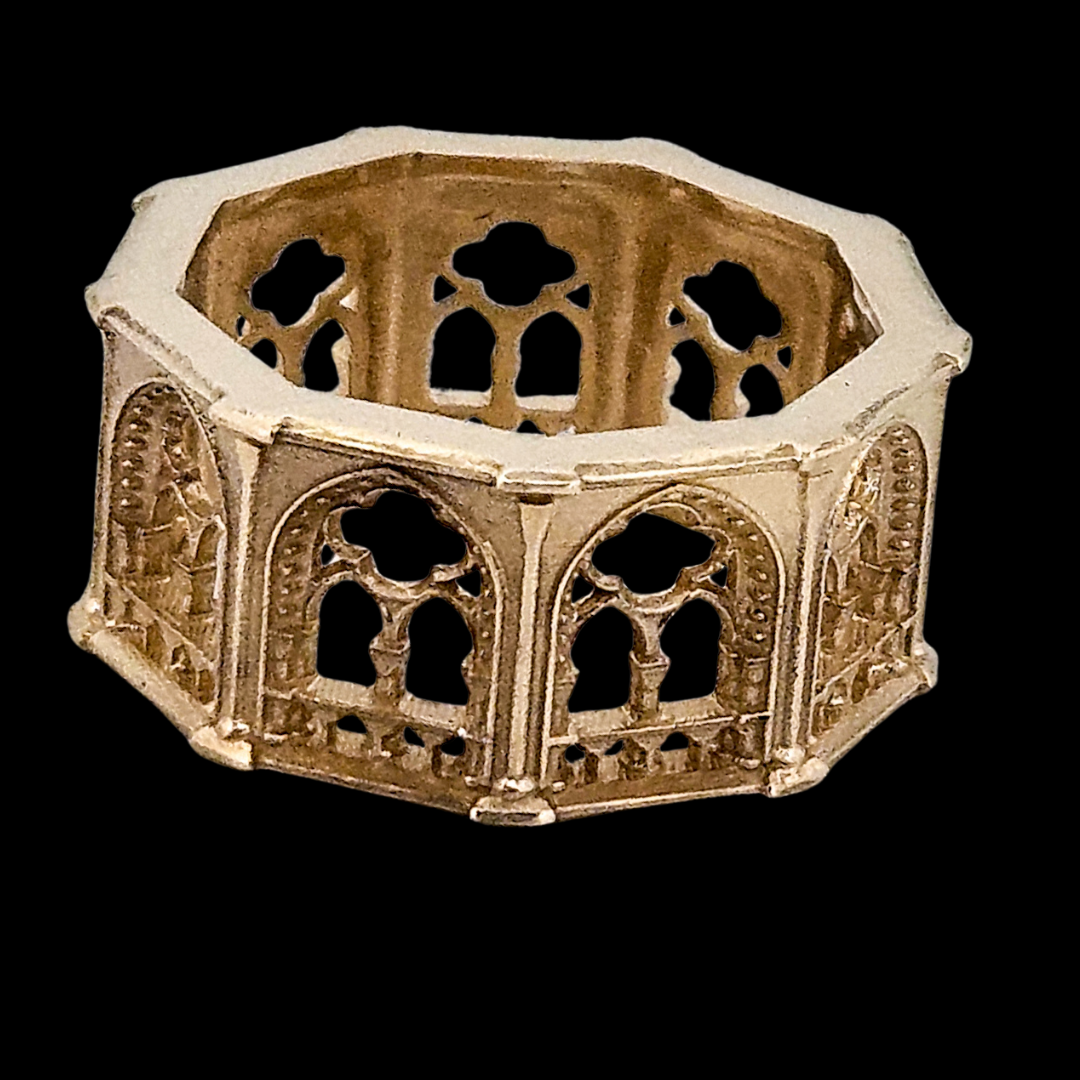Holy Gothic Church Ring Band Narrow Version - Gold Options - Inchoo Bijoux