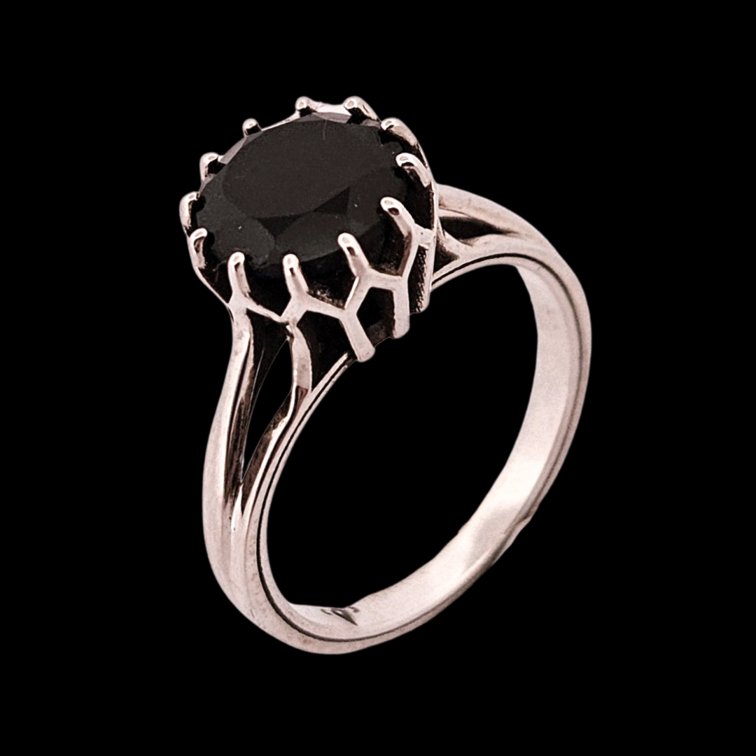 Veneration Ring - Sterling Silver and Onyx