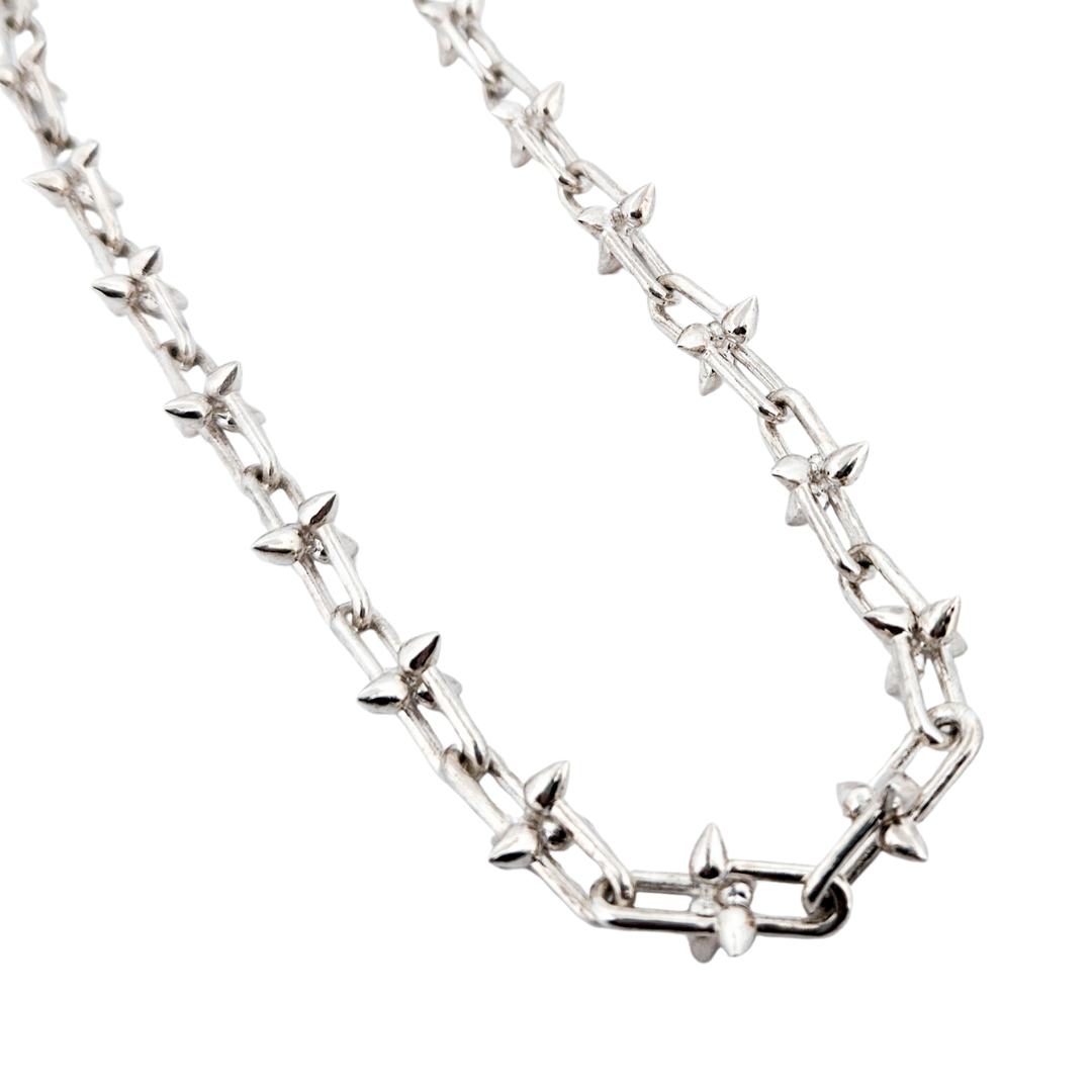 Studded U-Link Spiky Chain Sterling Silver - Inchoo Bijoux