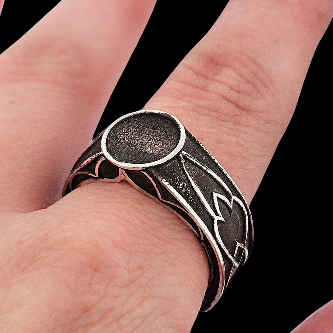 Elevation Signet Ring Band -  Sterling Silver