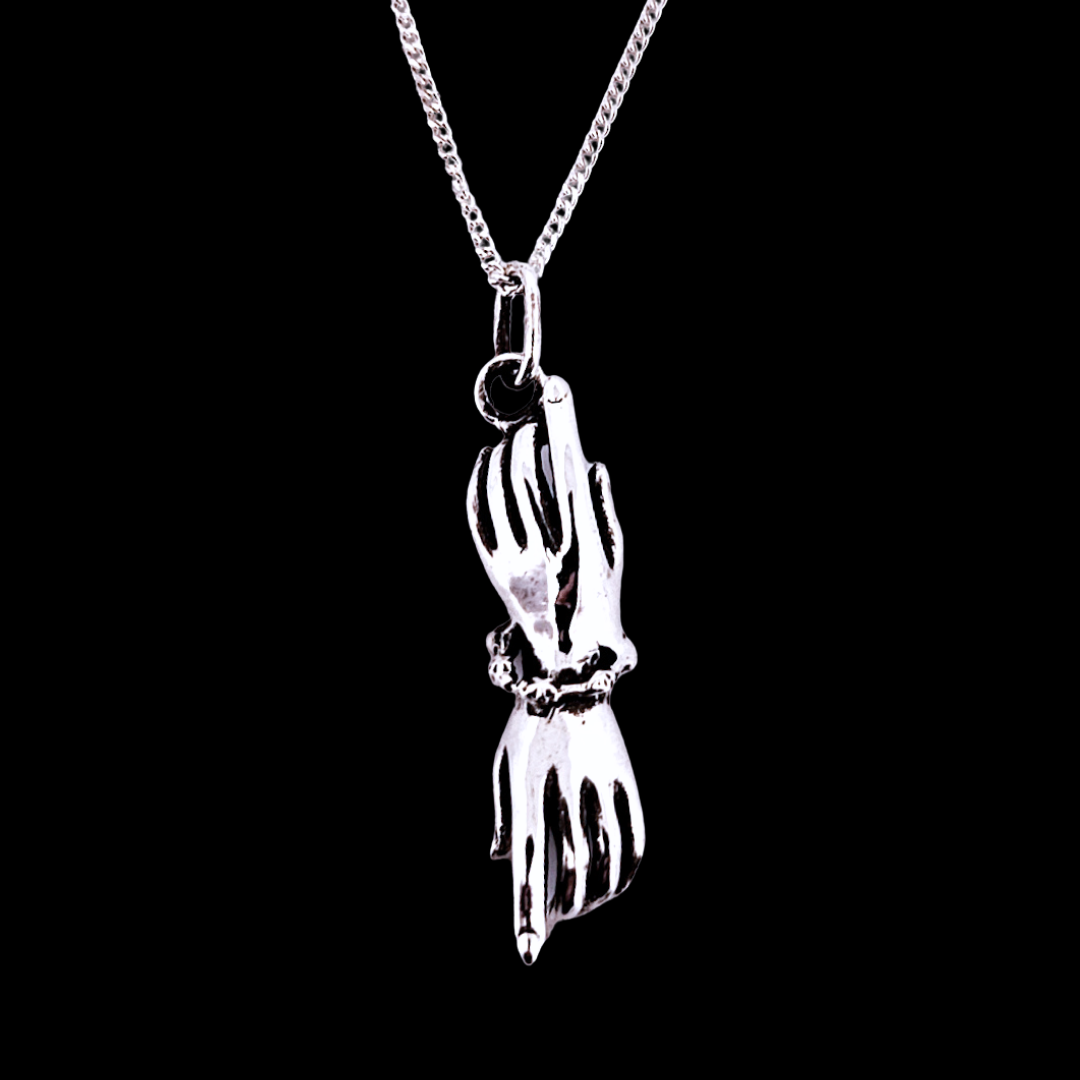 As Above So Below Hand Pendant Sterling Silver