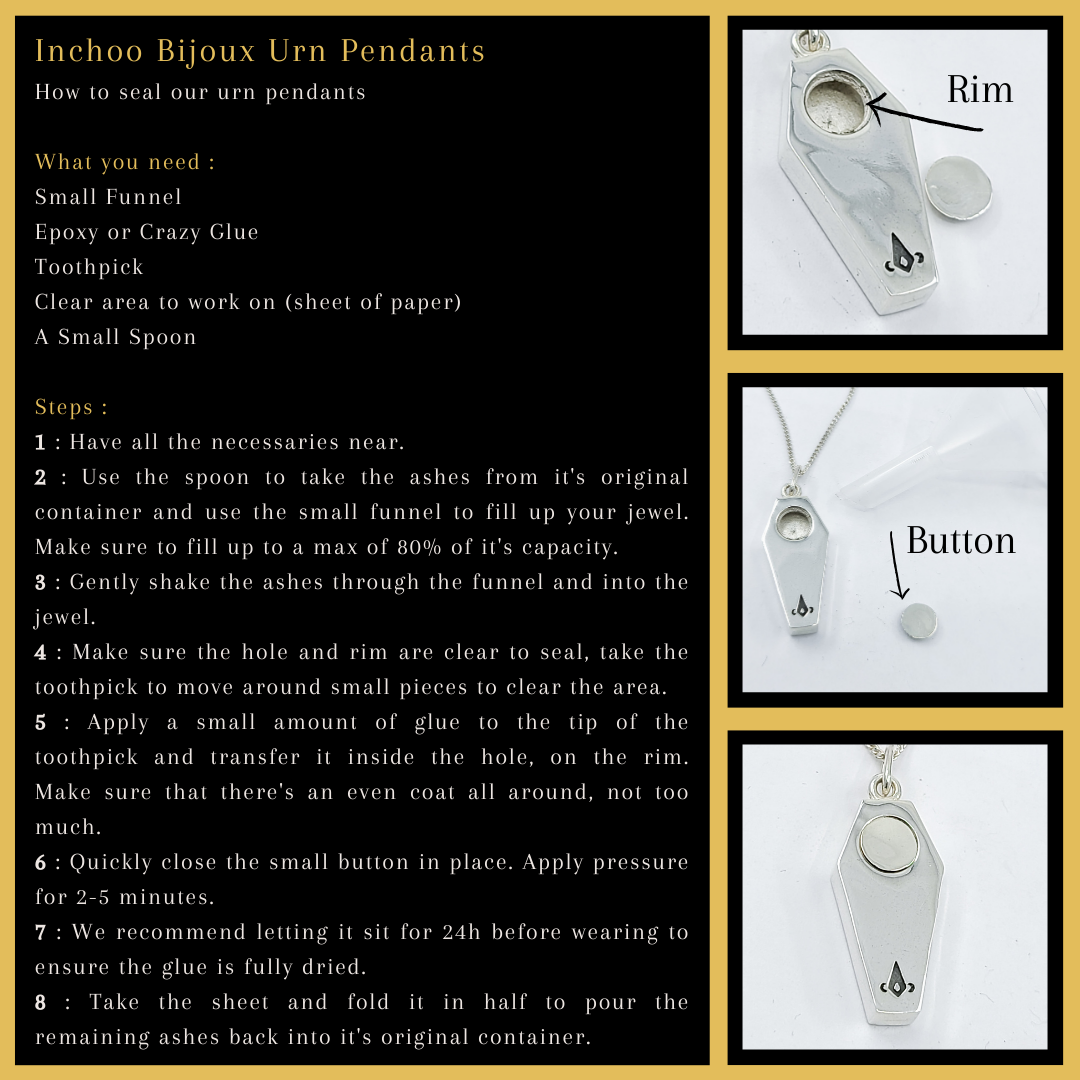 Gothic Coffin Urn Pendant Necklace
