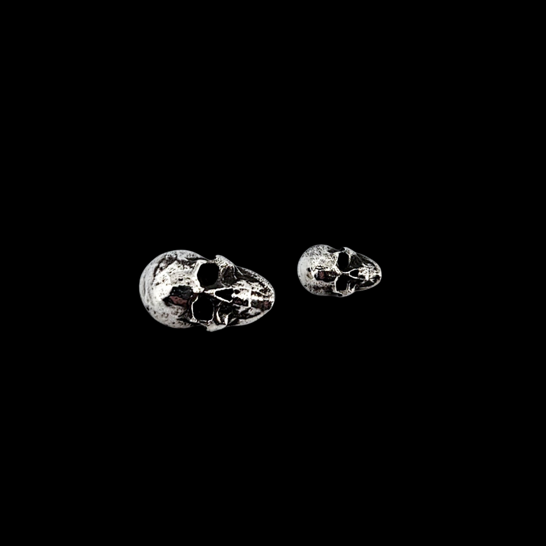 Sterling Silver Skull Buttons - Inchoo Bijoux