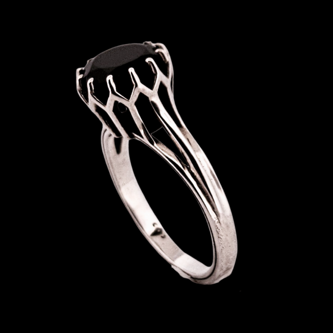 Veneration Ring - Sterling Silver and Onyx