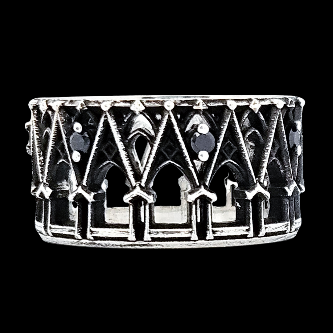 Mystic Ring Band - Black Diamonds