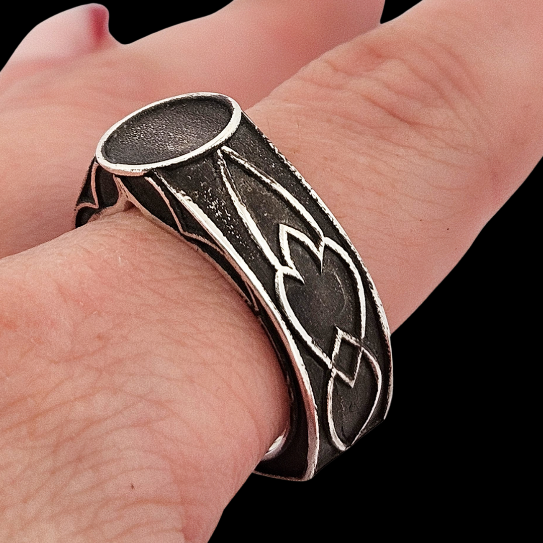 Elevation Signet Ring Band -  Sterling Silver