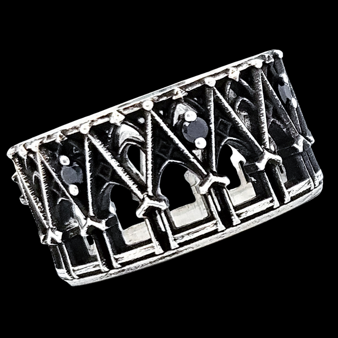 Mystic Ring Band - Black Diamonds