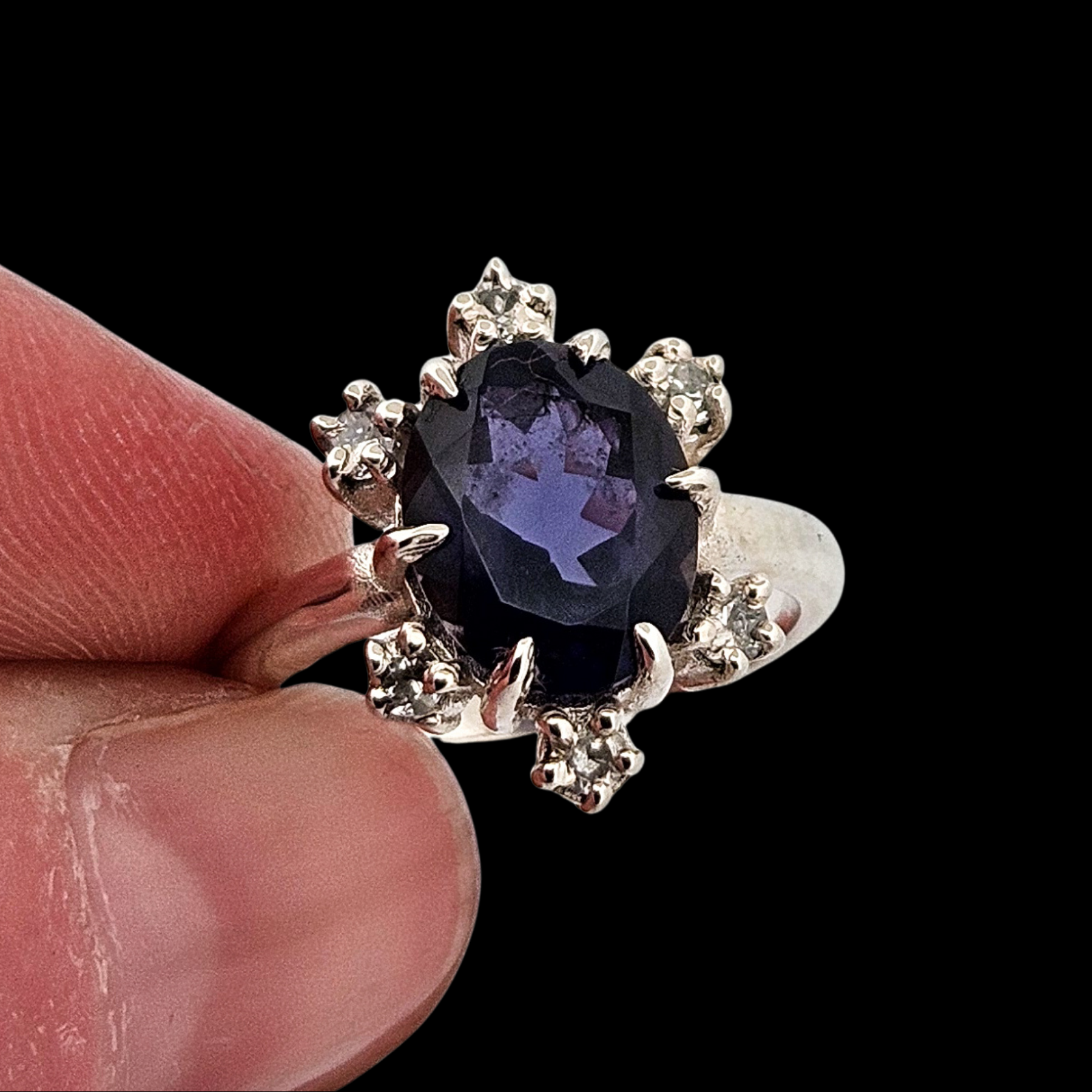 Celestial Glow Blue Sapphire Ring - Sterling Silver - Inchoo Bijoux