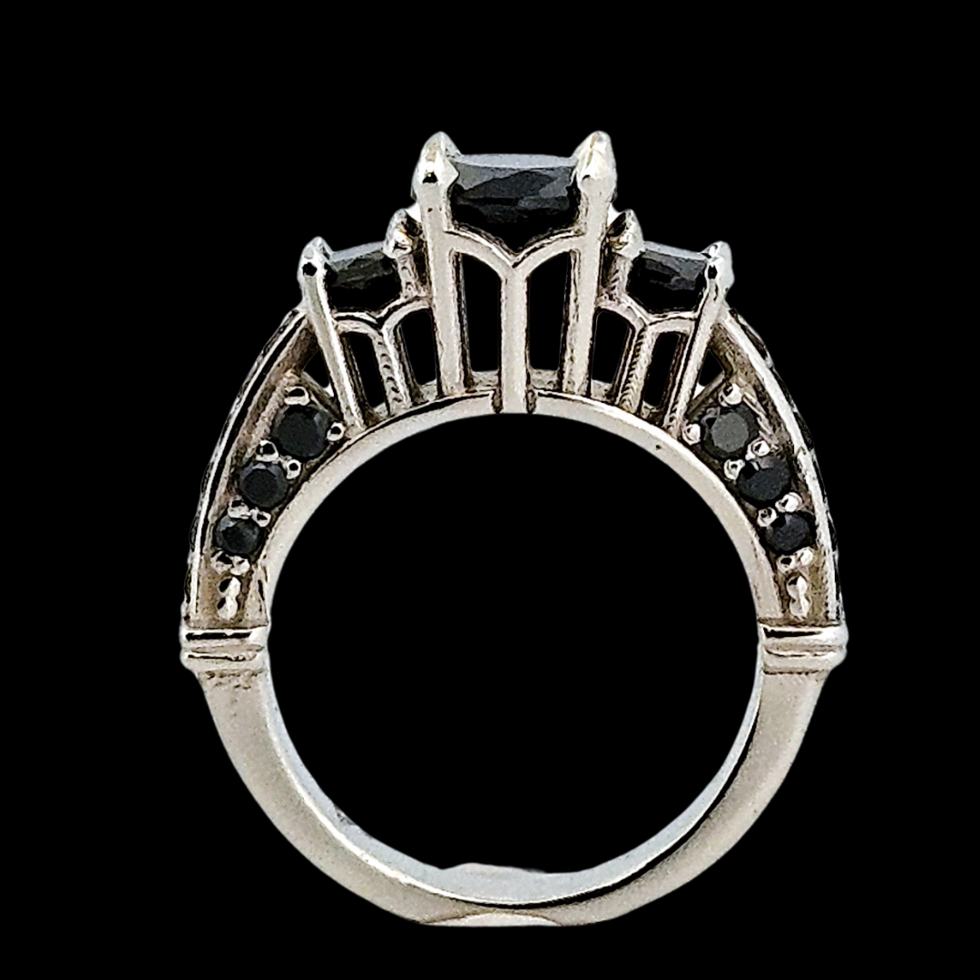 The Altar - White Gold and Black Diamond Ring - Inchoo Bijoux
