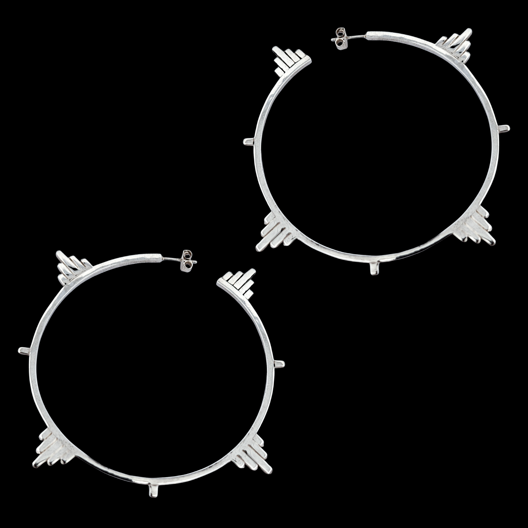Big Celestial Hoop Architectural Earrings - Inchoo Bijoux