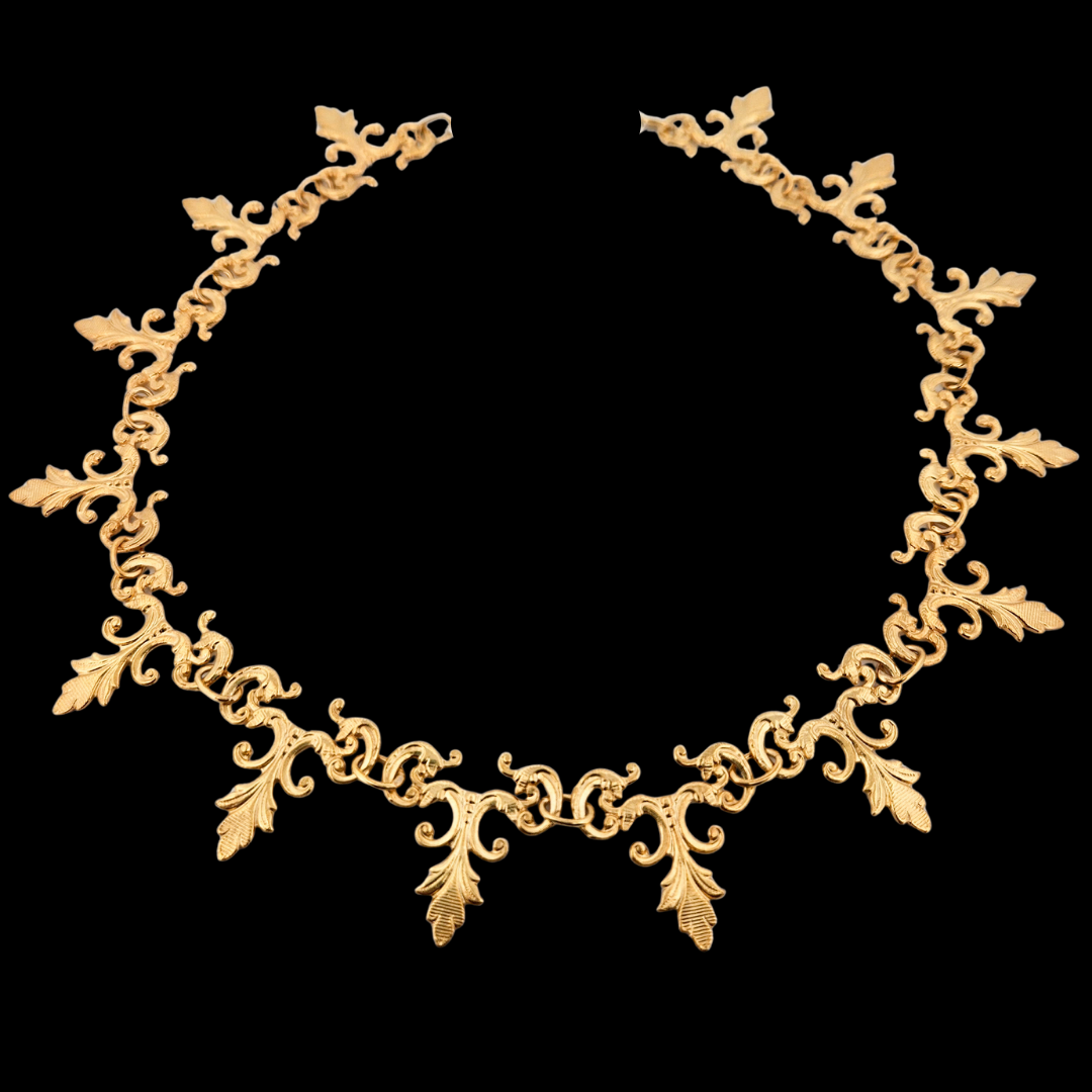 Vamp Lace Choker Necklace - Gold - Inchoo Bijoux