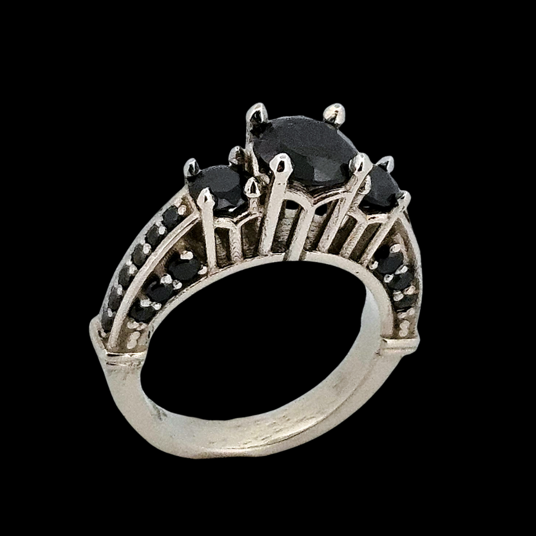The Altar - White Gold and Black Diamond Ring - Inchoo Bijoux
