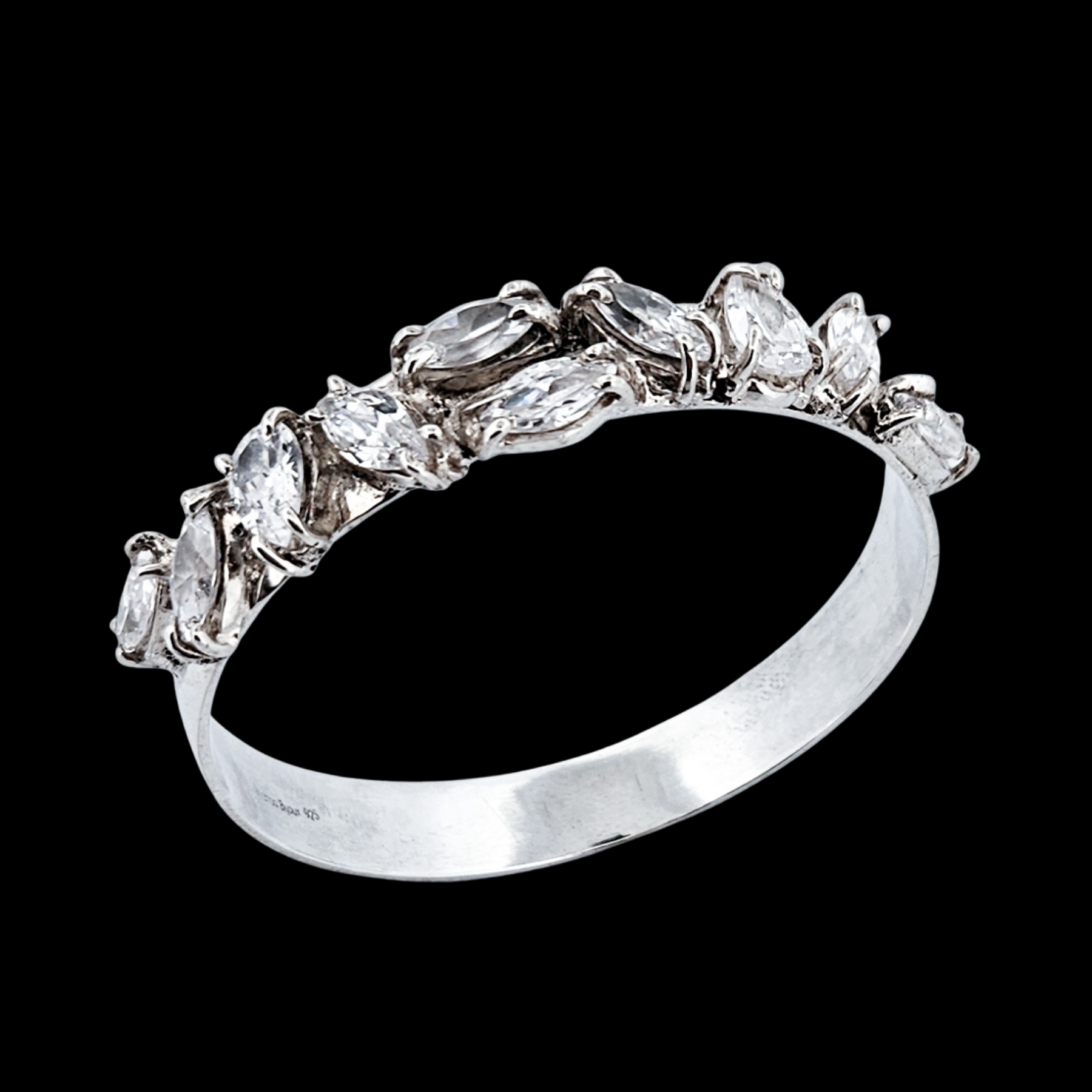 Bling Cock Ring - Sterling Silver and Cz - Inchoo Bijoux