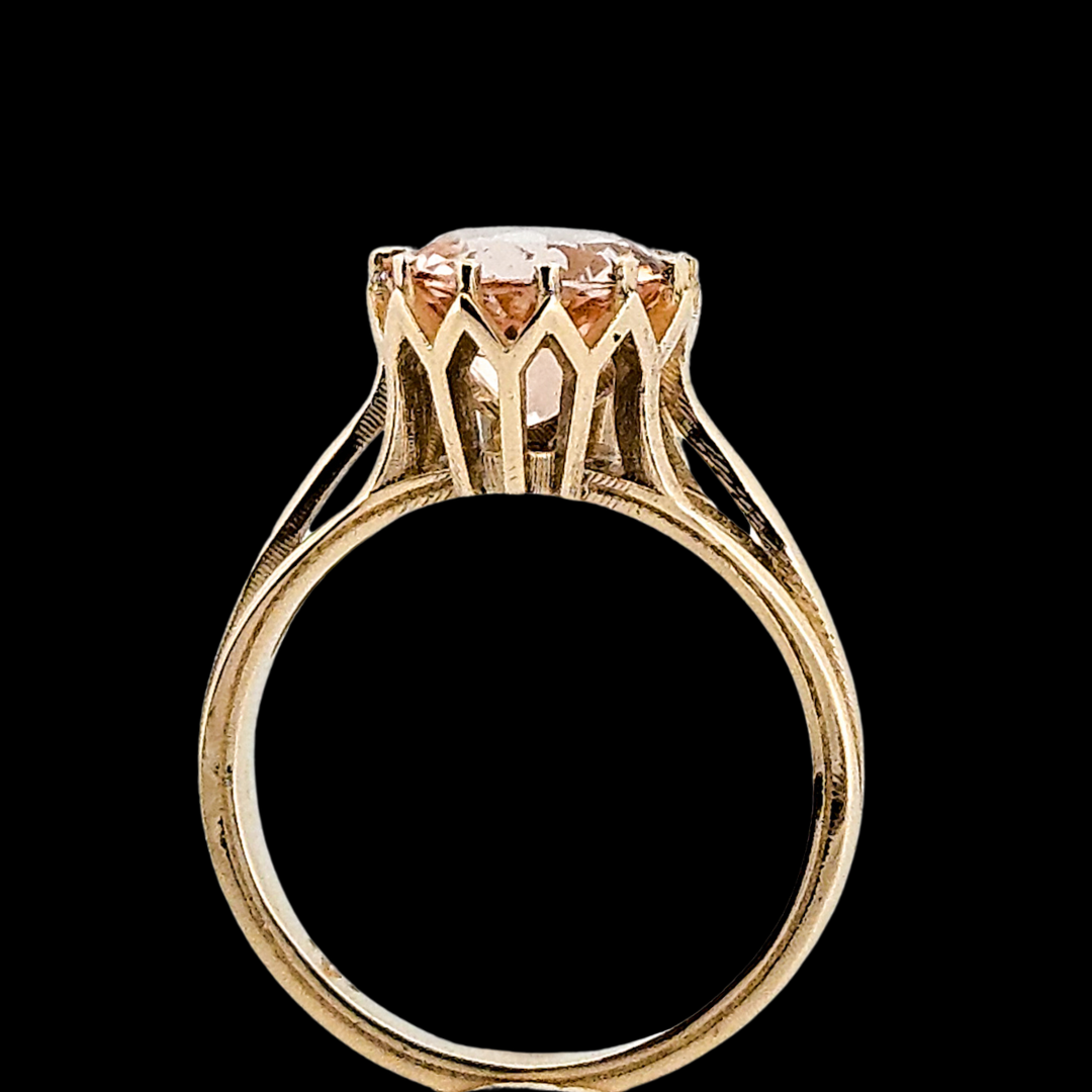 Veneration Ring - Gold and Morganite Engagement Ring - Inchoo Bijoux