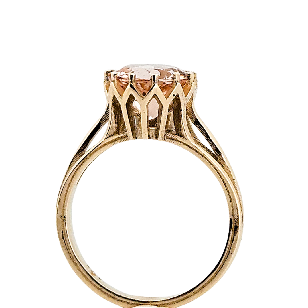Veneration Ring - Gold and Morganite Engagement Ring - Inchoo Bijoux